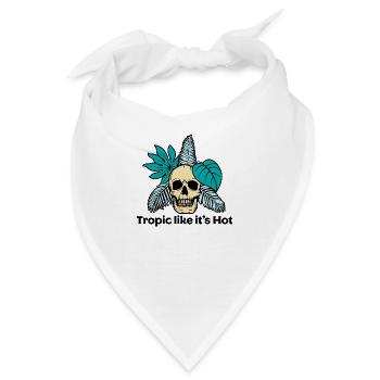 Tropisch wie heiß - Bandana - Weiß - Vorne