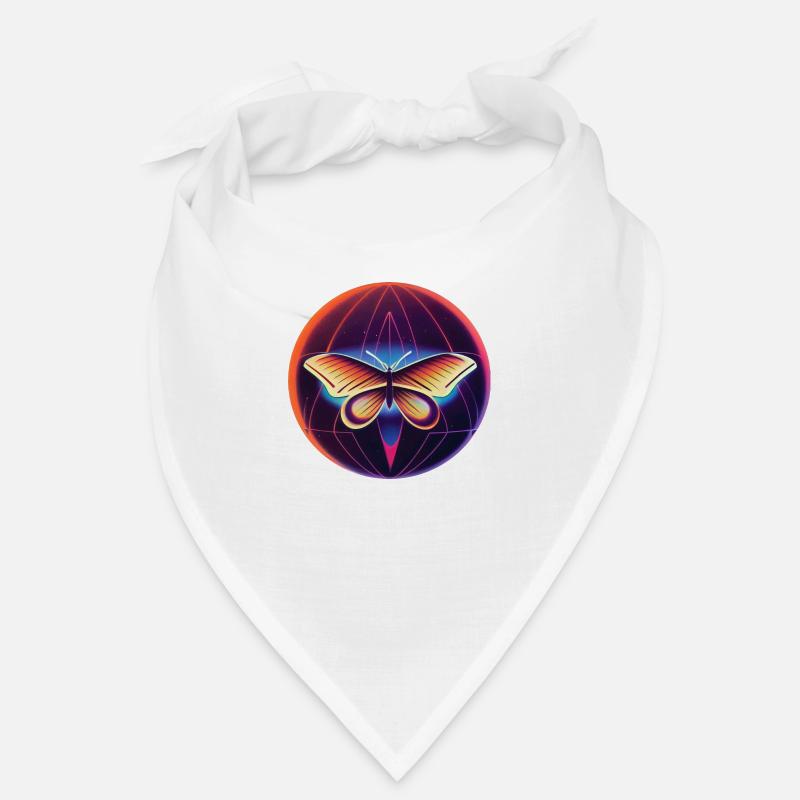 Signe papillon rtro sur le globe terrestre Bandana
