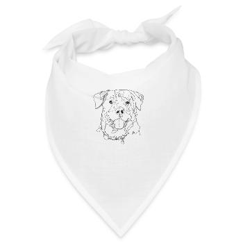 Rottweiler - Bandana - Weiß - Vorne