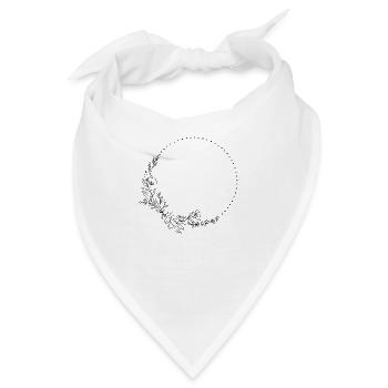 Blumen Rahmen - Bandana - Weiß - Vorne