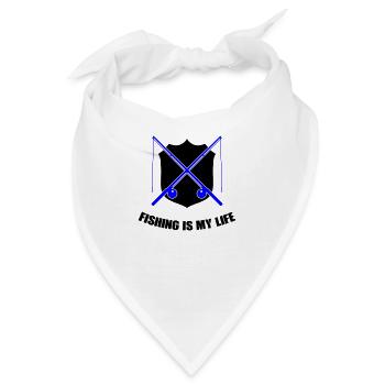 Fishing Wappen - Bandana - Weiß - Vorne