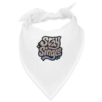 Single Allein - Bandana - Weiß - Vorne