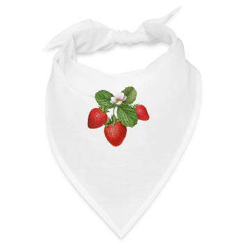 Saftige rote Erdbeere, Sommer - Bandana - Weiß - Vorne