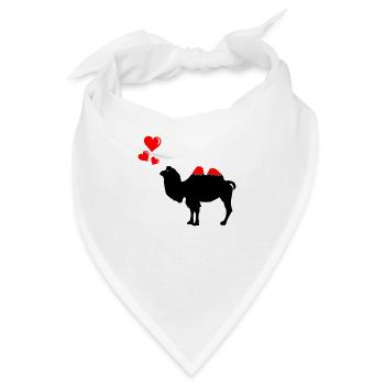 verliebtes kamel - Bandana - Weiß - Vorne