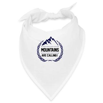 mountains are calling - Bandana - Weiß - Vorne