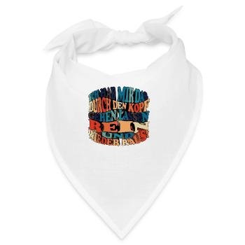 witziges Nicht-Nachdenken-Design / lustige Sprüche - Bandana - Weiß - Vorne