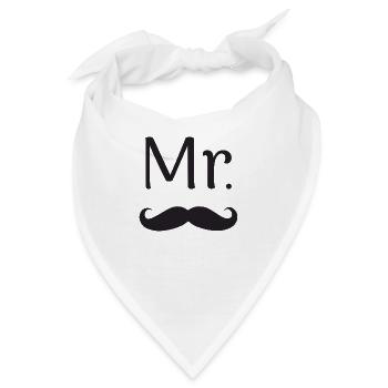 MR. MISTER MANN BART - Bandana - Weiß - Vorne