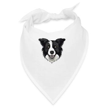 Border Collie - Bandana - Weiß - Vorne