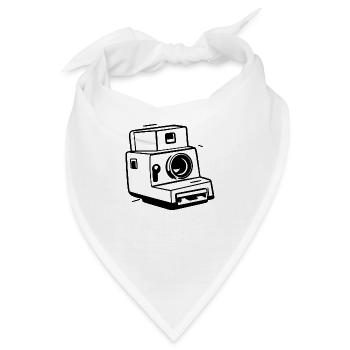 Kamera, Vintage Kamera, Alte Kamera, Old - Bandana - Weiß - Vorne