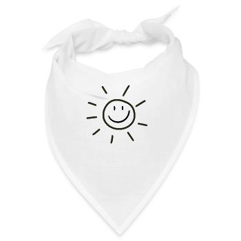 Sonne mit lächeln - Bandana - Weiß - Vorne