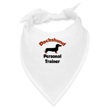 Dackel - Personal Trainer - Bandana - Weiß - Vorne