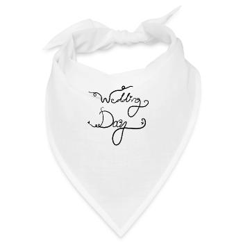 Text zum Hochzeitstag - Bandana - Weiß - Vorne