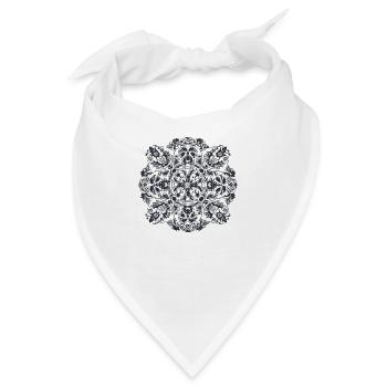 Portugiesisches Mandala - Bandana - Weiß - Vorne