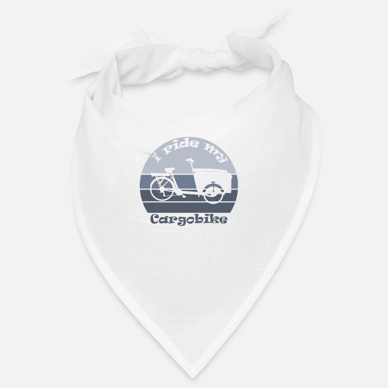 Vélo cargo, vélo cargo, âne, « i ride » - Bandana - blanc