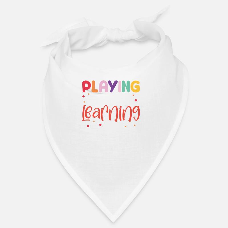 Funny Teaching Kids - Playing Is Learning School Bandana