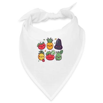 Les fruits Kawaii - Bandana - Weiß - Vorne