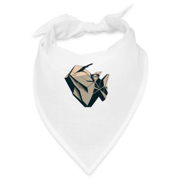 Geometrisches Motorrad - Bandana - Weiß - Vorne