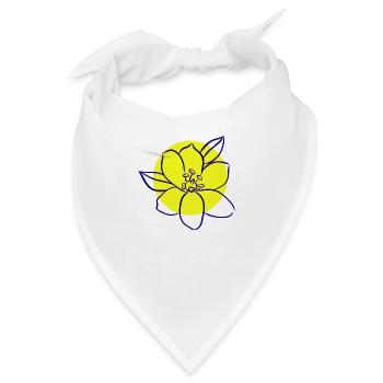 Flower Blume Pflanze - Bandana - Weiß - Vorne