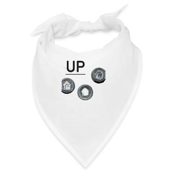 nach oben mit Handbetätigung - Bandana - Weiß - Vorne