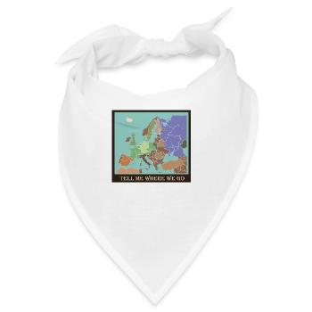 Reisekarte Europa - Bandana - Weiß - Vorne