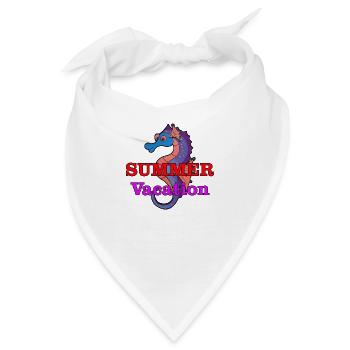 Seepferdchen - Bandana - Weiß - Vorne