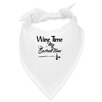 Wine Time - Design für alkoholische Getränke - Bandana - Weiß - Vorne