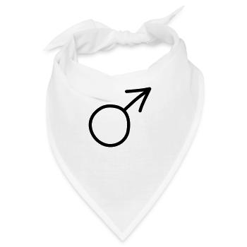 maennlich 1 - Bandana - Weiß - Vorne