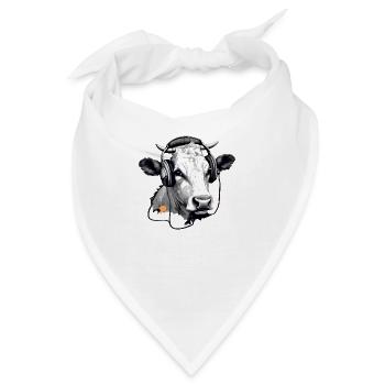 Jiji, die audiophile Kuh - Bandana - Weiß - Vorne