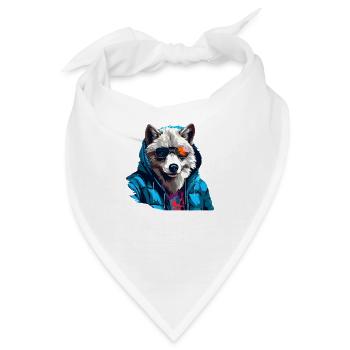 Streetstyle Polarwolf | Wolfsliebhaber - Bandana - Weiß - Vorne