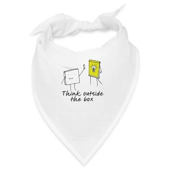 Think outside the box - Bandana - Weiß - Vorne