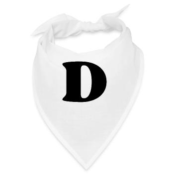 Buchstabe d - Bandana - Weiß - Vorne