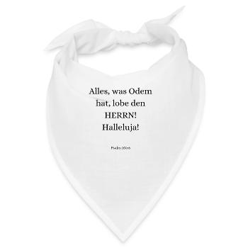 Bibelvers - Psalm 150:6 - Bandana - Weiß - Vorne