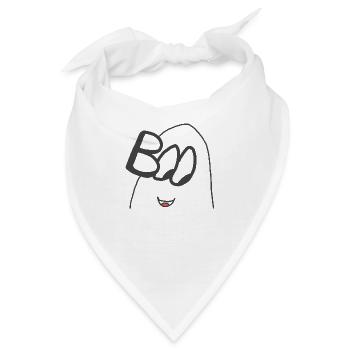 Halloween Boo - Bandana - Weiß - Vorne