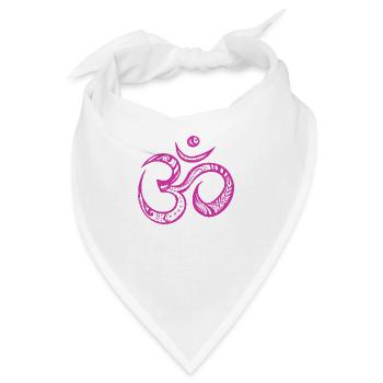 Mantra OM | Göttliches Symbol - Bandana - Weiß - Vorne