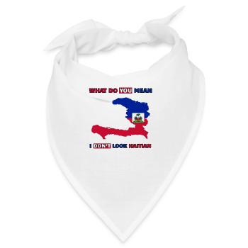Haiti Haitian Flagge Ayiti Haitianer I Geschenk - Bandana - Weiß - Vorne