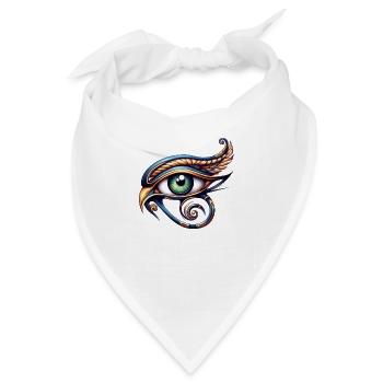 BlueHorus - Auge des Horus - Udjat Auge - Bandana - Weiß - Vorne