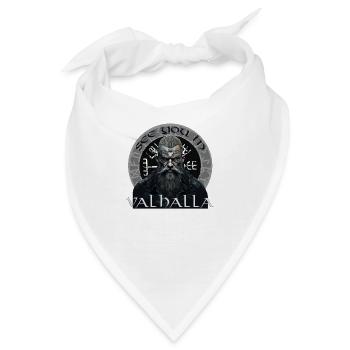 Wikinger Valhalla Nordmann Valhalla Vegvisir - Bandana - Weiß - Vorne