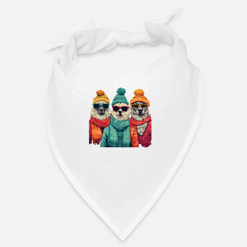 Pull de Noël moche - Bandana - blanc
