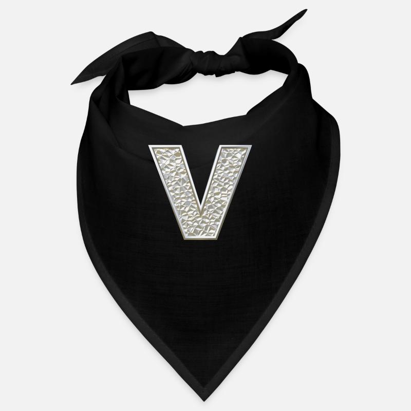 V, lettre, initiale, monogramme, Bandana