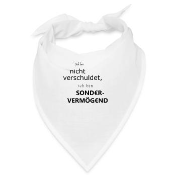 Sondervermögend statt Schulden - Bandana - Weiß - Vorne