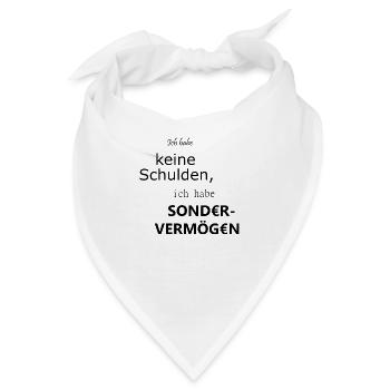 Sondervermögen statt Schulden - Bandana - Weiß - Vorne
