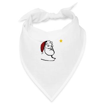 Weihnachtsmann - Bandana - Weiß - Vorne