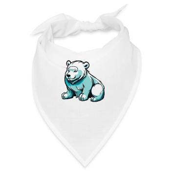 Kleiner süßer Eisbär im Winter - Bandana - Weiß - Vorne