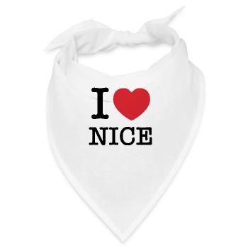 Ich liebe Nizza | Nizza | I Herz schön | Frankreich - Bandana - Weiß - Vorne