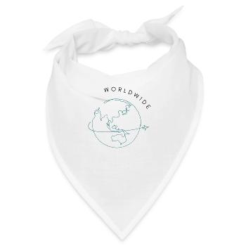 Weltweit reisen - Bandana - Weiß - Vorne
