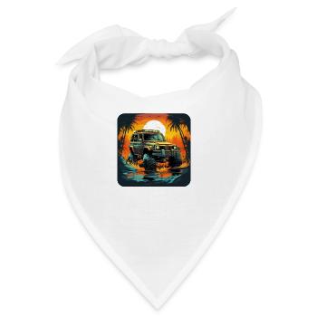 Offroad 4x4 Geländewagen Allrad Outdoor SUV Truck - Bandana - Weiß - Vorne