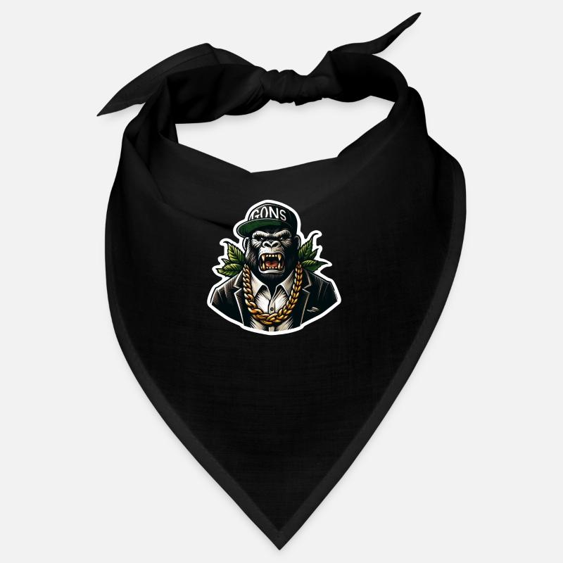 Gorilla mit Goldkette Bandana