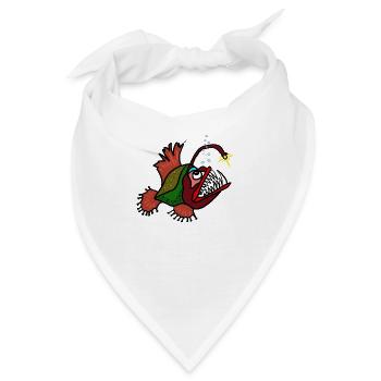 Anglerfisch - Bandana - Weiß - Vorne