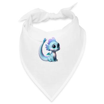 Neugieriger Baby-Drache - Bandana - Weiß - Vorne