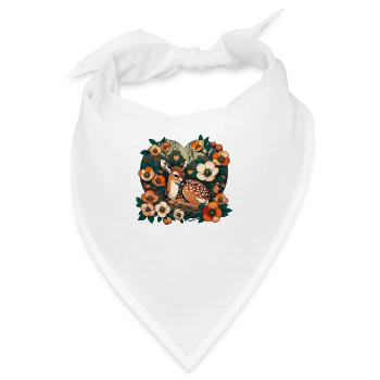 Frühlings-Rehkitz - Bandana - Weiß - Vorne